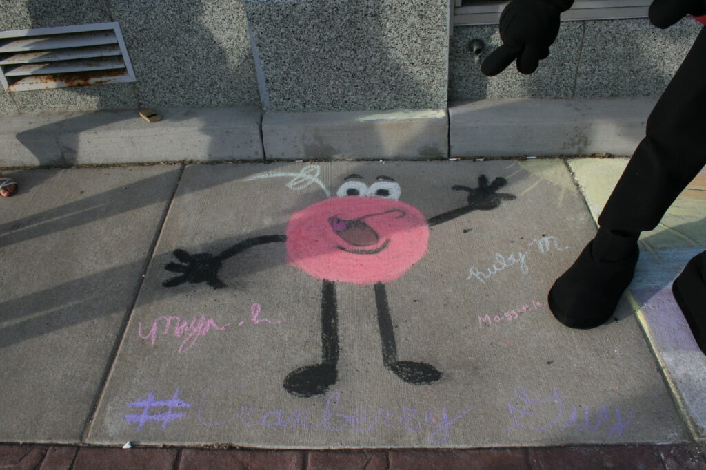 Chalk picture of Cranberry Guy